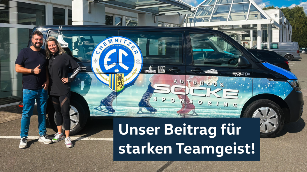 Autoübergabe Autohaus Socke VW Transporter an Eislaufclub Chemnitz