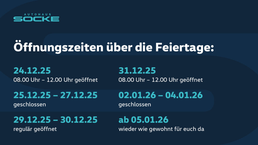 Öffnungszeiten über die Weihnachtsfeiertage 2025