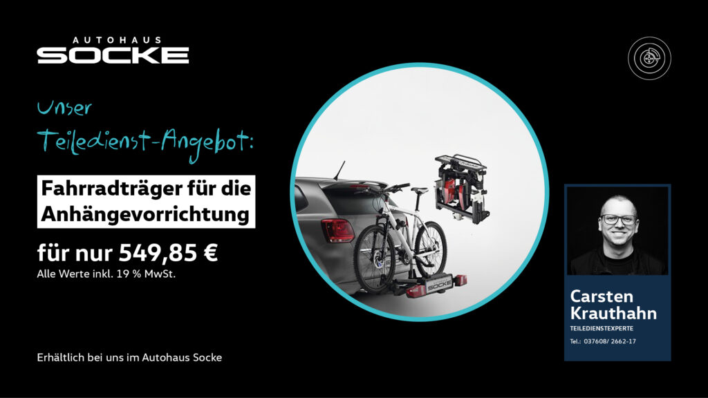 3. Teiledienstangebot: Fahrradträger für die Anhängevorrichtung für nur 549,85 €