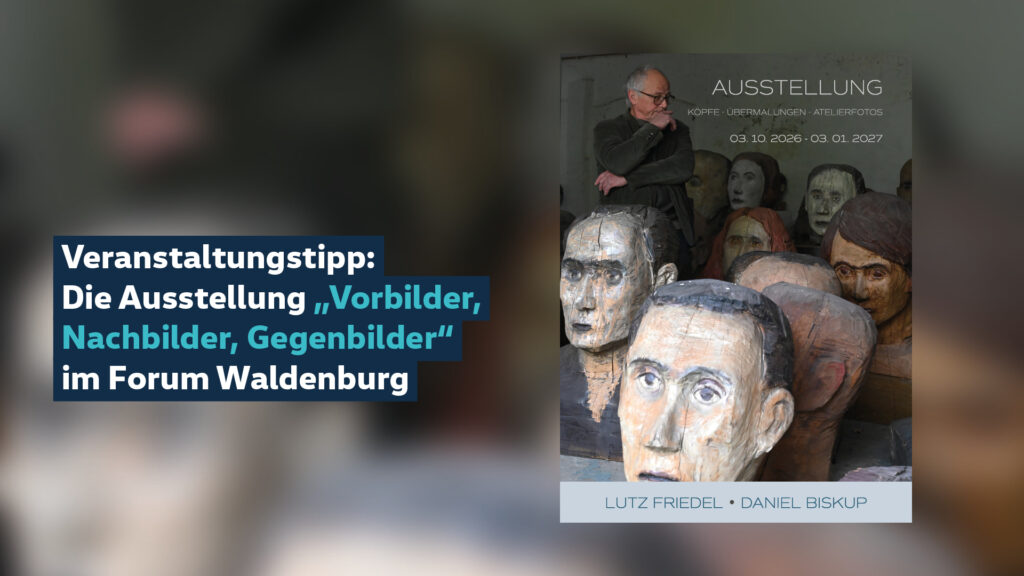 Veranstaltungstipp Ausstellung "Vorbilder, Nachbilder, Gegenbilder" im Forum Waldenburg. Bild der Holzfiguren
