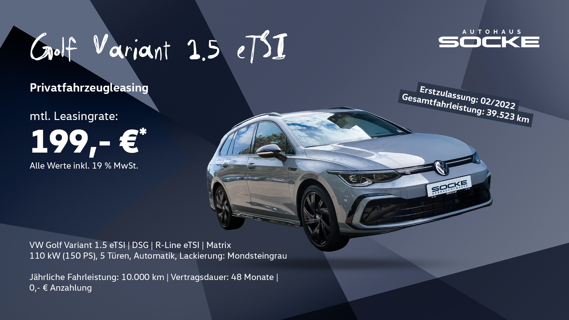 Privatgenbrauchtwagenleasing Golf Variant 1.5 eTSI