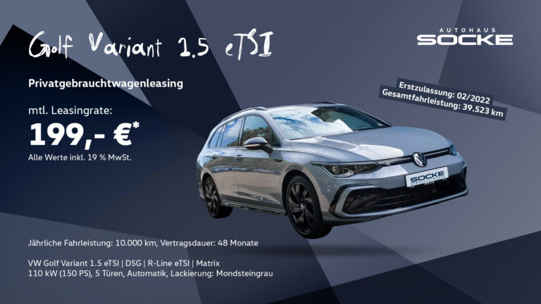 Privatgenbrauchtwagenleasing Golf Variant 1.5 eTSI