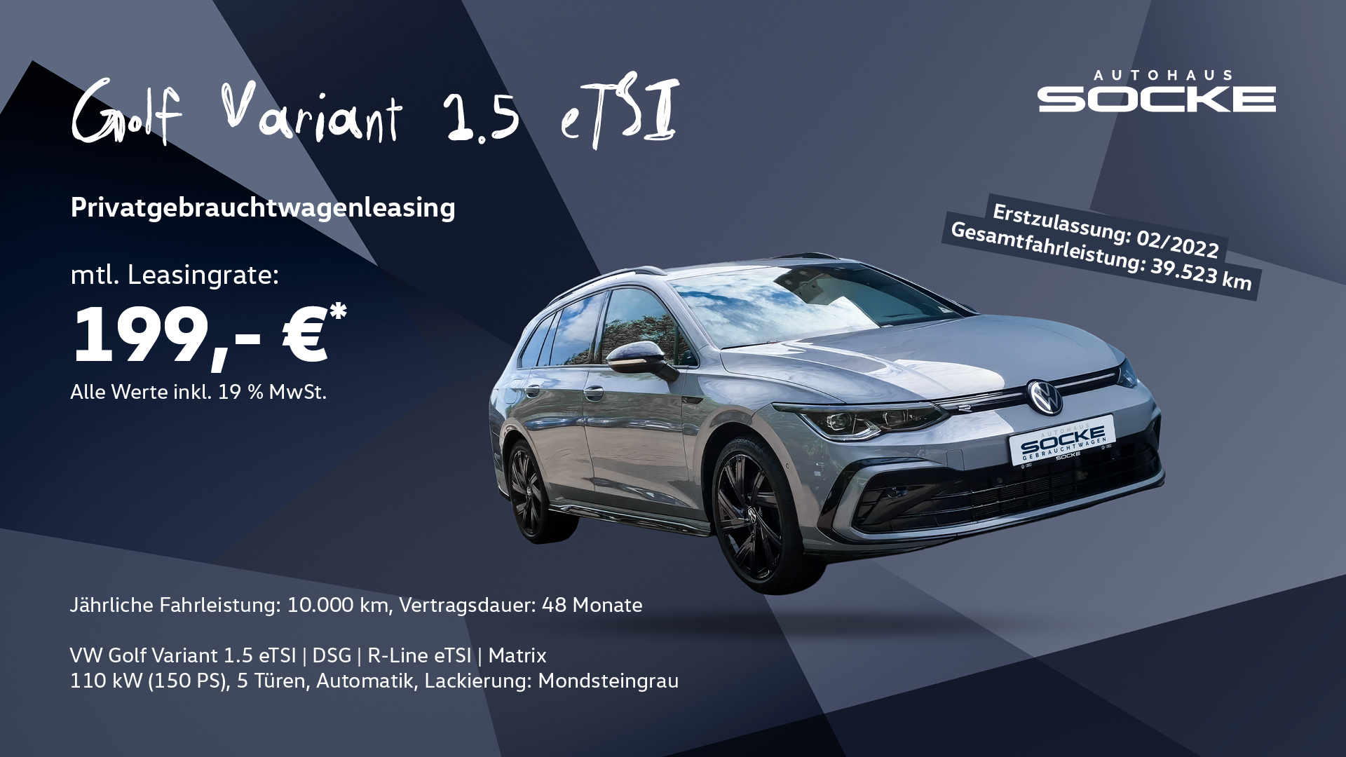 Privatgenbrauchtwagenleasing Golf Variant 1.5 eTSI